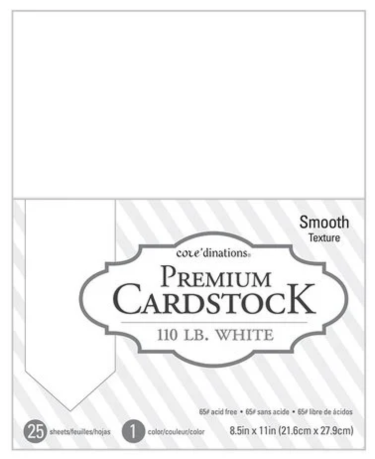 Core'dinations - 8.5 x 11 Cardstock - Value Pack - White - 25 sheets –  Vicki Boutin Design